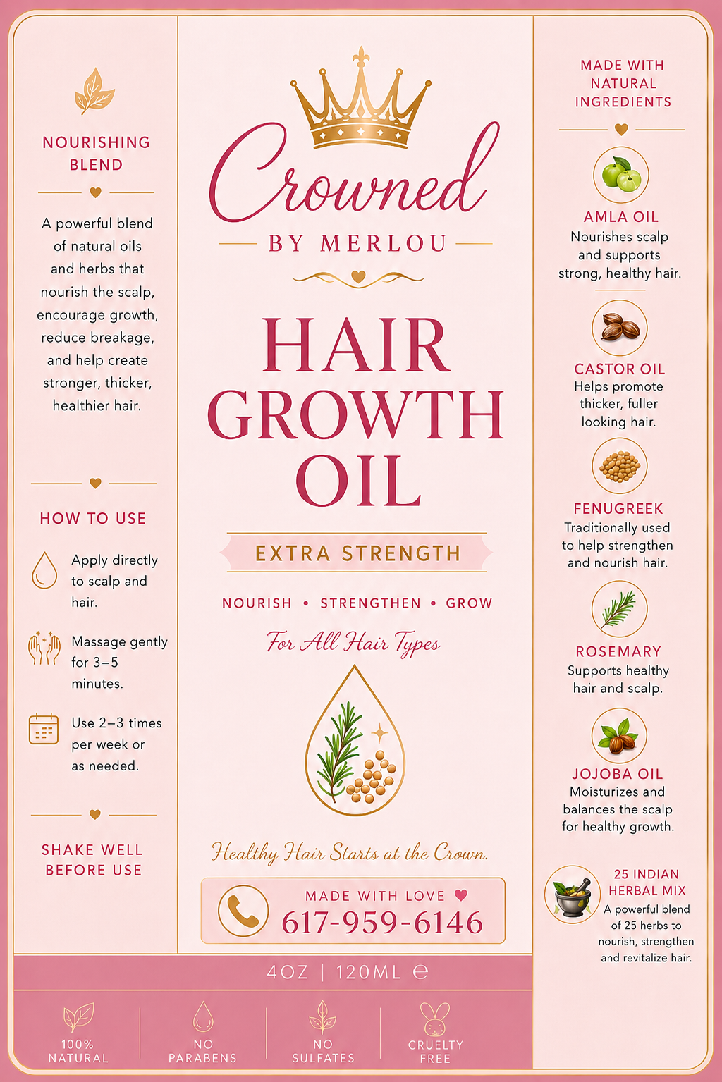 Crowned by Merlou Growth oil
